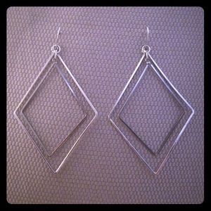 Dangly Geometric diamond earrings